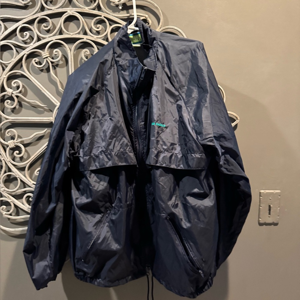 Men’s Green Eagle golf rain suit 2 pc Navy Sz XL  jacket pants